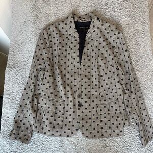 Lane Bryant Black and White Polka Dot Blazer